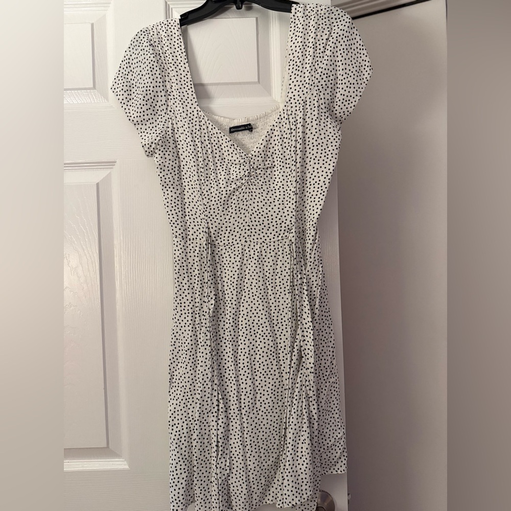 Abercrombie & Fitch Black and White Polka Dot Mini Dress
